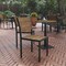 Flash Furniture Natural/Gray Armless Faux Teak Patio Dining Chair SB-CA108-NAT-GG - alternate 1